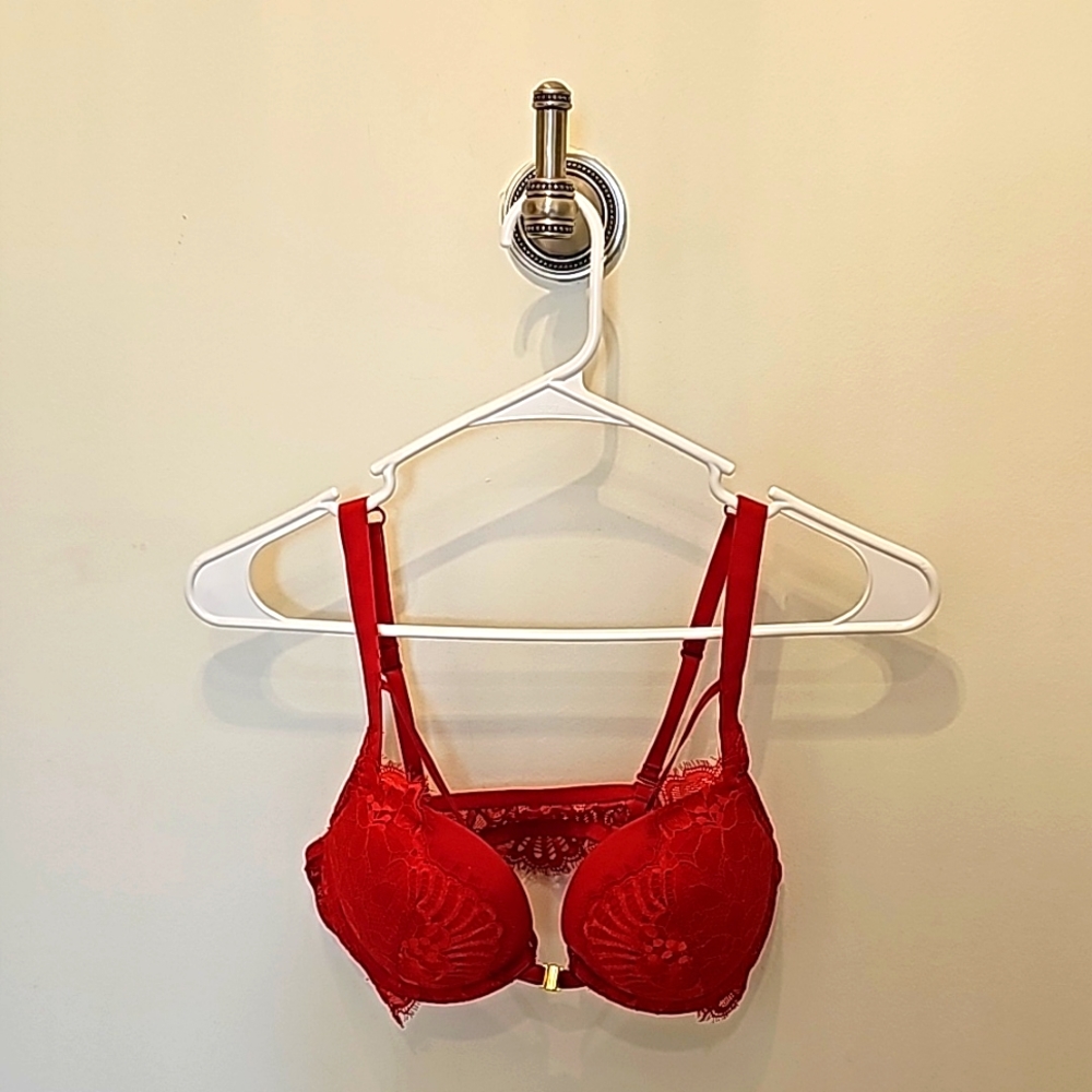 34B Padded front hook bra